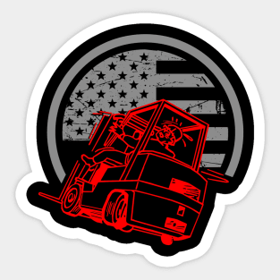 Forklift Operator R, Forklift Shirt Sticker